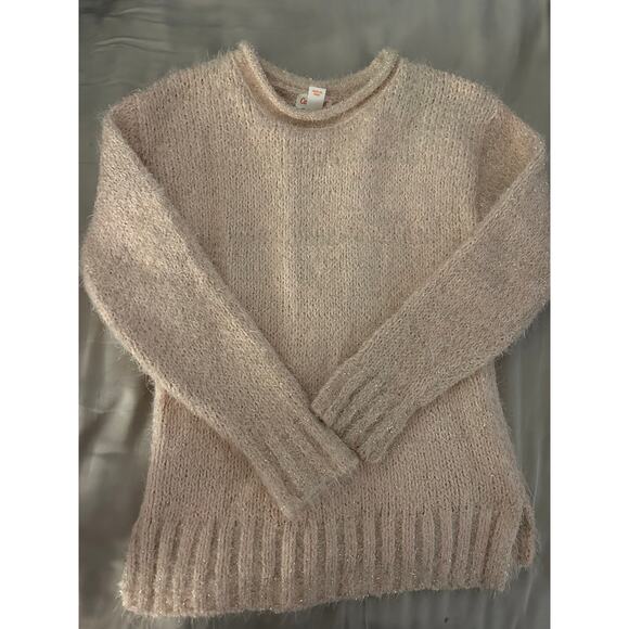 Cat and Jack Pink Sparkle sweater Sweater 7/8 - Picture 3 of 3
